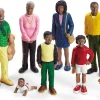 Educational Toys African Block People - Set Of 8