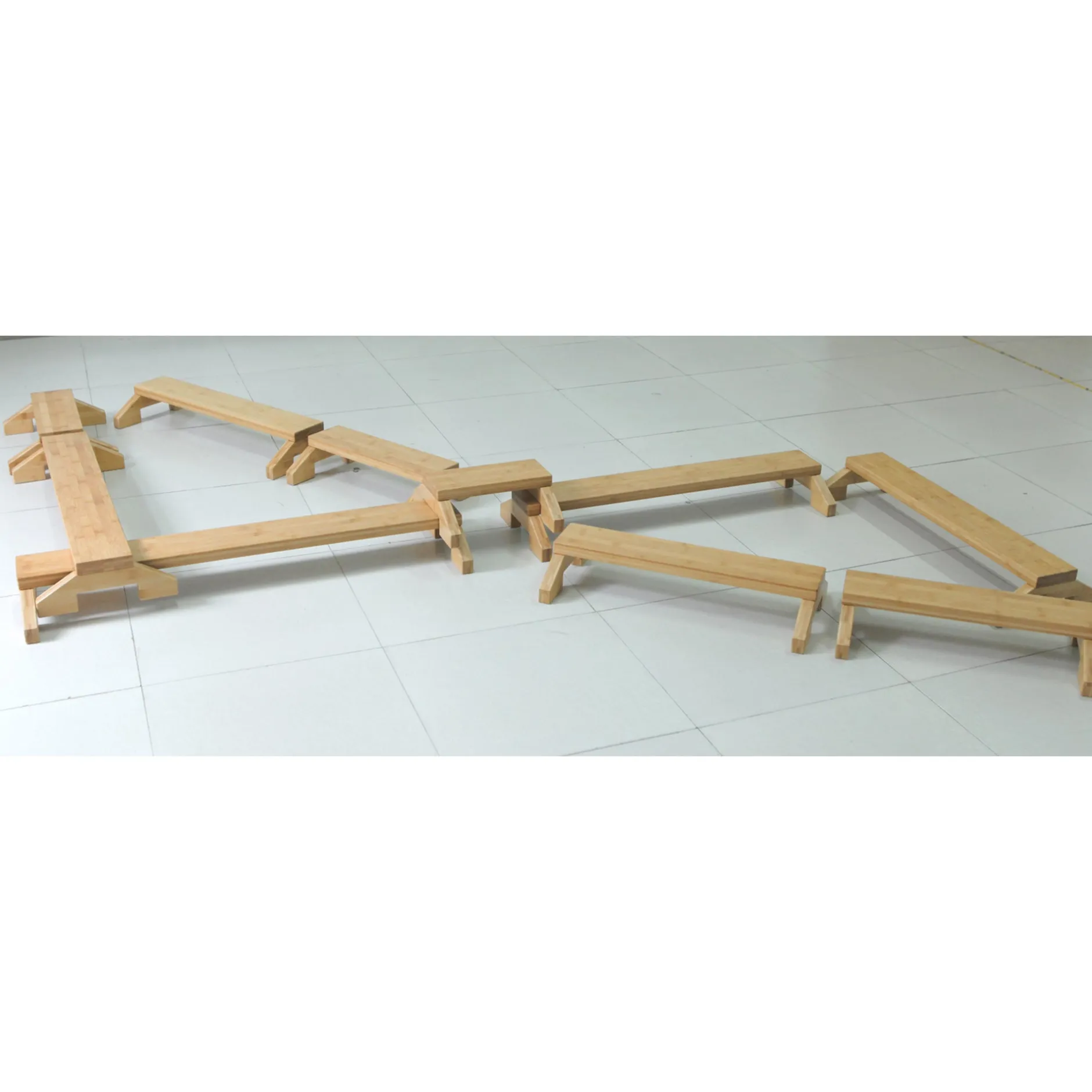 bamboo_balance_path_cm_wi_2.webp Educational Toys Bamboo Balance Path (8cm Wide - Set 9)