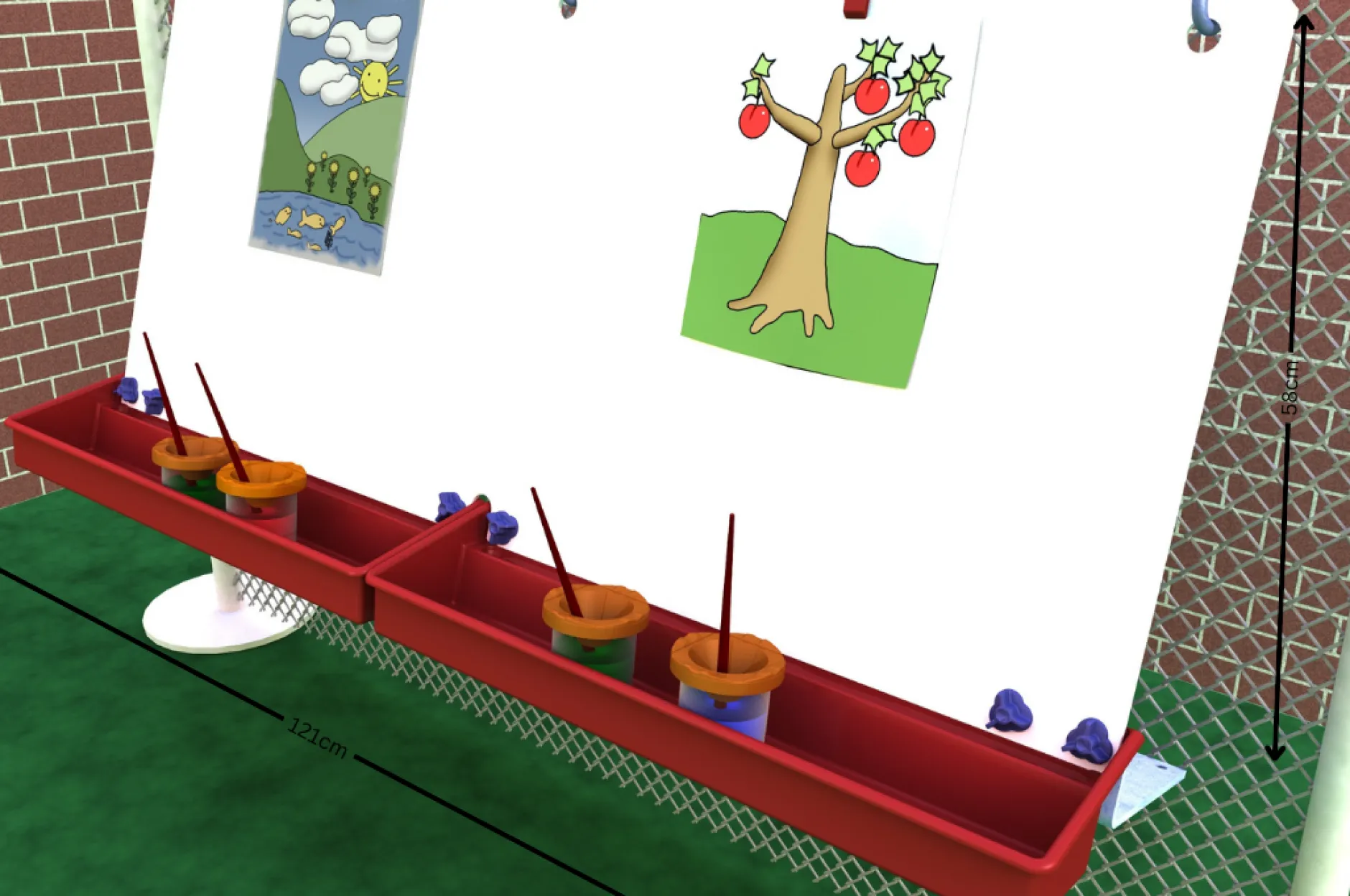 double_hanging_fence_ease_4.webp Educational Toys Double Hanging Fence Easel
