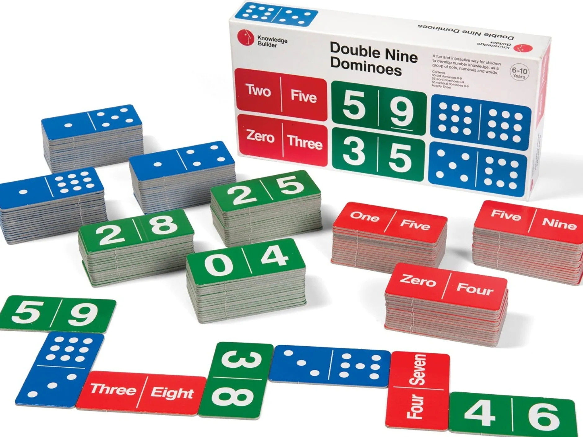 double_nine_dominoes__red_0.webp KNOWLEDGE BUILDER Double Nine Dominoes - Reduced To Clear!