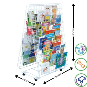Educational Toys Double Sided Mobile Book Stand