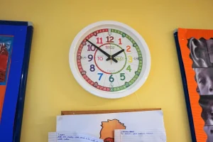 EasyRead Time Teacher Rainbow Wall Clock