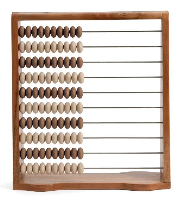 KNOWLEDGE BUILDER Giant 100 Bead Abacus - Natural - Reduced To Clear!