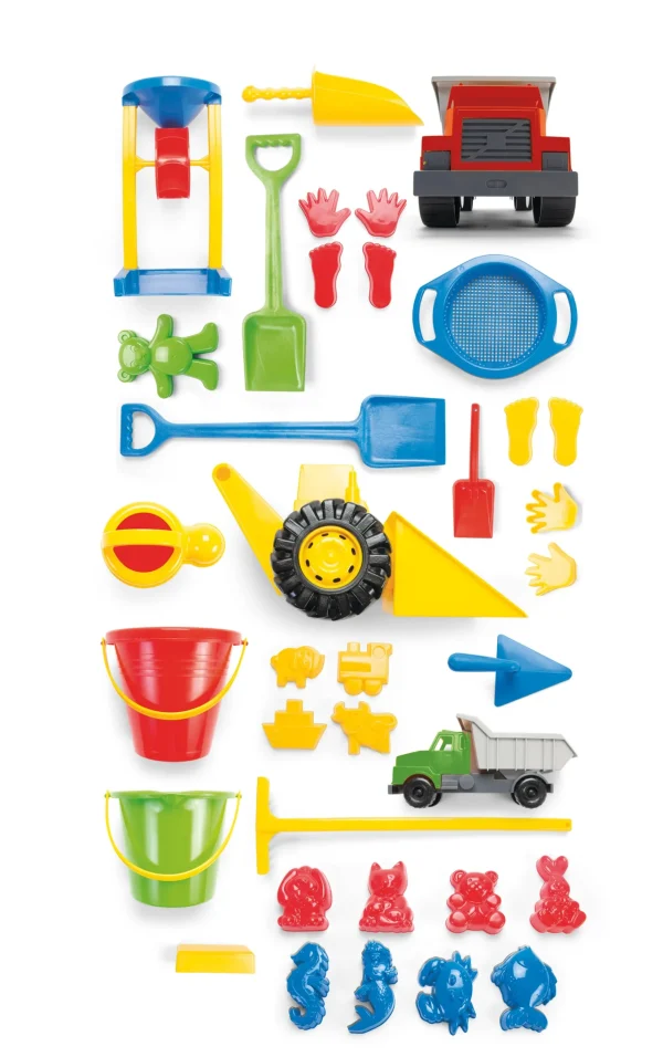 Educational Toys Giant Sand and Vehicles Set - 129pcs