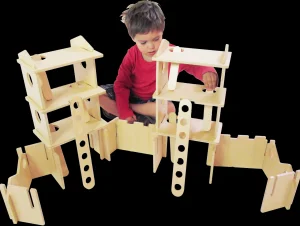 Cicada Happy Architect Tower Set - 26 Natural Pieces