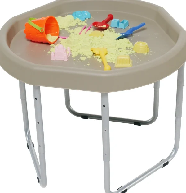 Educational Toys Hexacle Tuff Tray (73cm) and stand - Sand Taupe