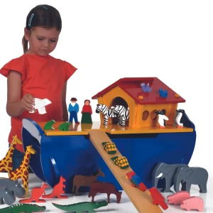 Educational Toys Large Wooden Noah'S Ark Play Set