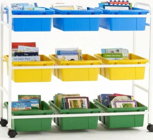 Educational Toys Multipurpose Cart + 9 Divided Tubs