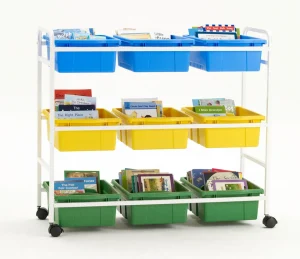 Educational Toys Multipurpose Cart + 9 Divided Tubs