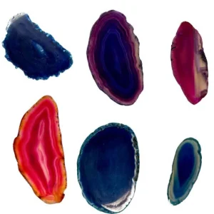 Anthony Peters Natural Agate Slices - Pack of 6