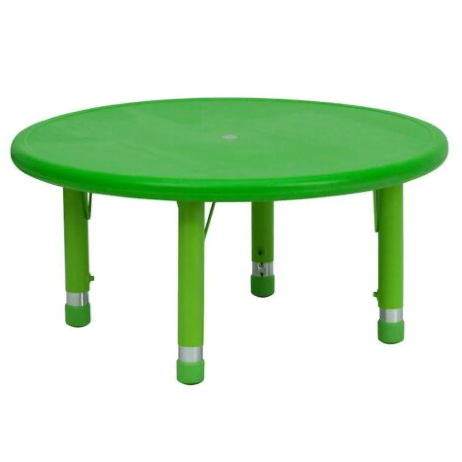 plastic_round_table_green_0.webp Educational Toys Plastic Round Table Green with Adjustable Legs