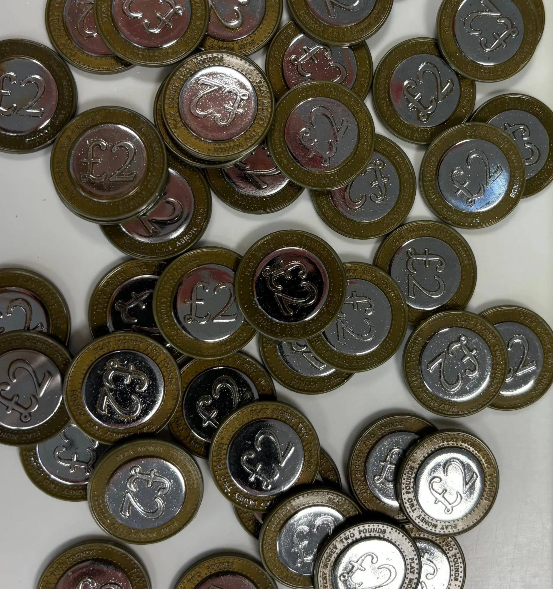 play_money__coins_pack_of_0.webp Educational Toys Play Money: £2 Coins (Pack of 50) - REDUCED TO CLEAR!