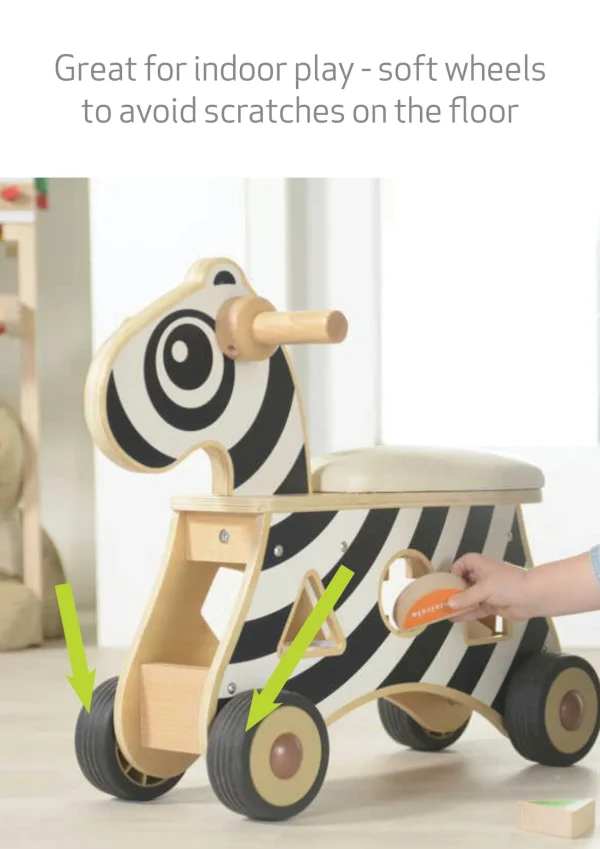 Cicada Ride-on Shape Sorter Zebra
