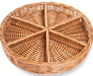 Educational Toys Round Wicker Tray - 6 Sections