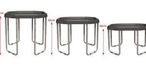 Riaar Set of 3 Tuff Trays (70cm) - Black, Blue and Green