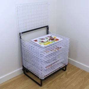 Educational Toys 20 Shelf Spring Loaded Floor Art Drying Rack
