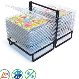 Educational Toys 30 Shelf Spring Loaded Floor Drying Rack