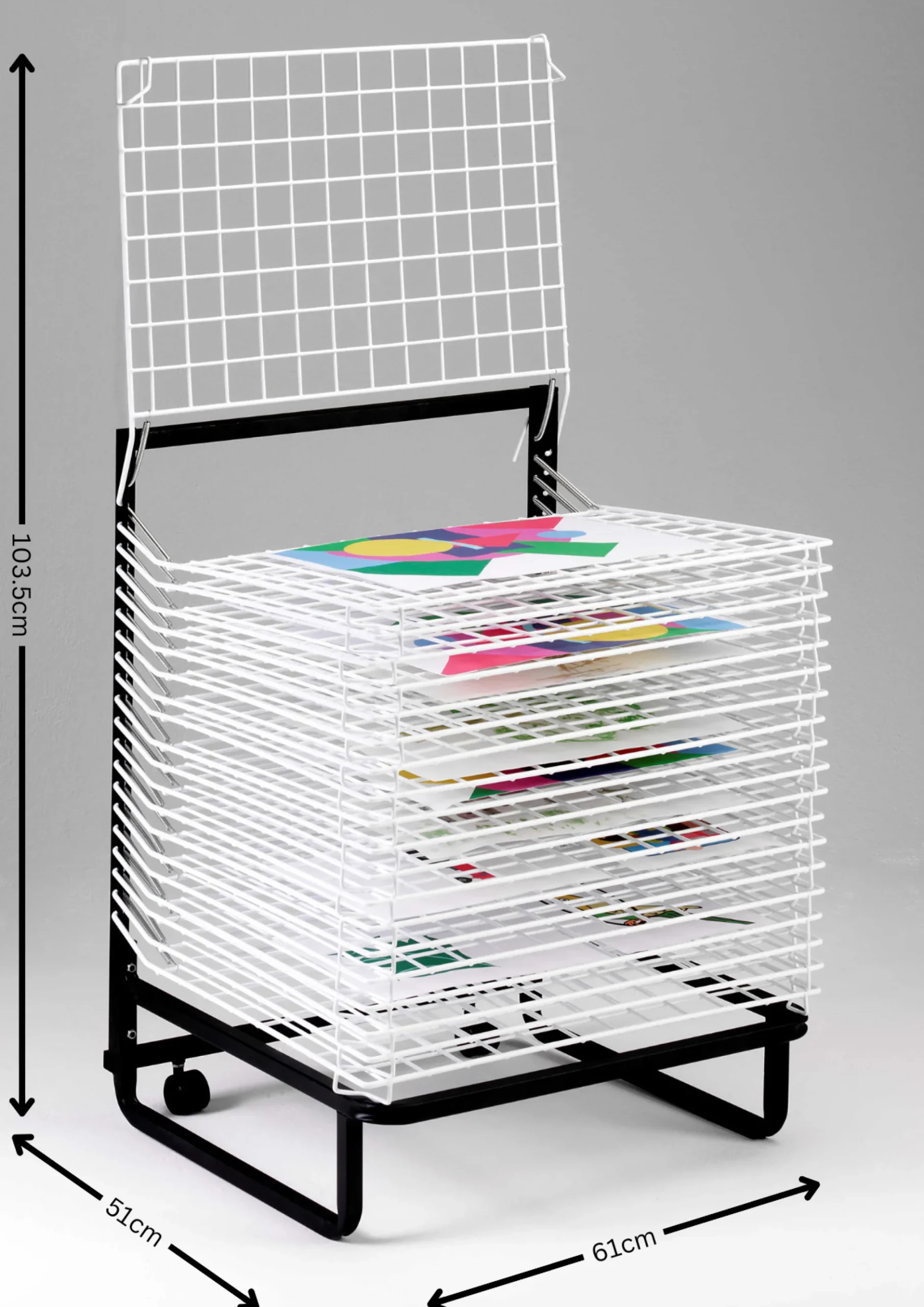 shelf_spring_loaded_floo_2.webp Educational Toys 20 Shelf Spring Loaded Floor Art Drying Rack