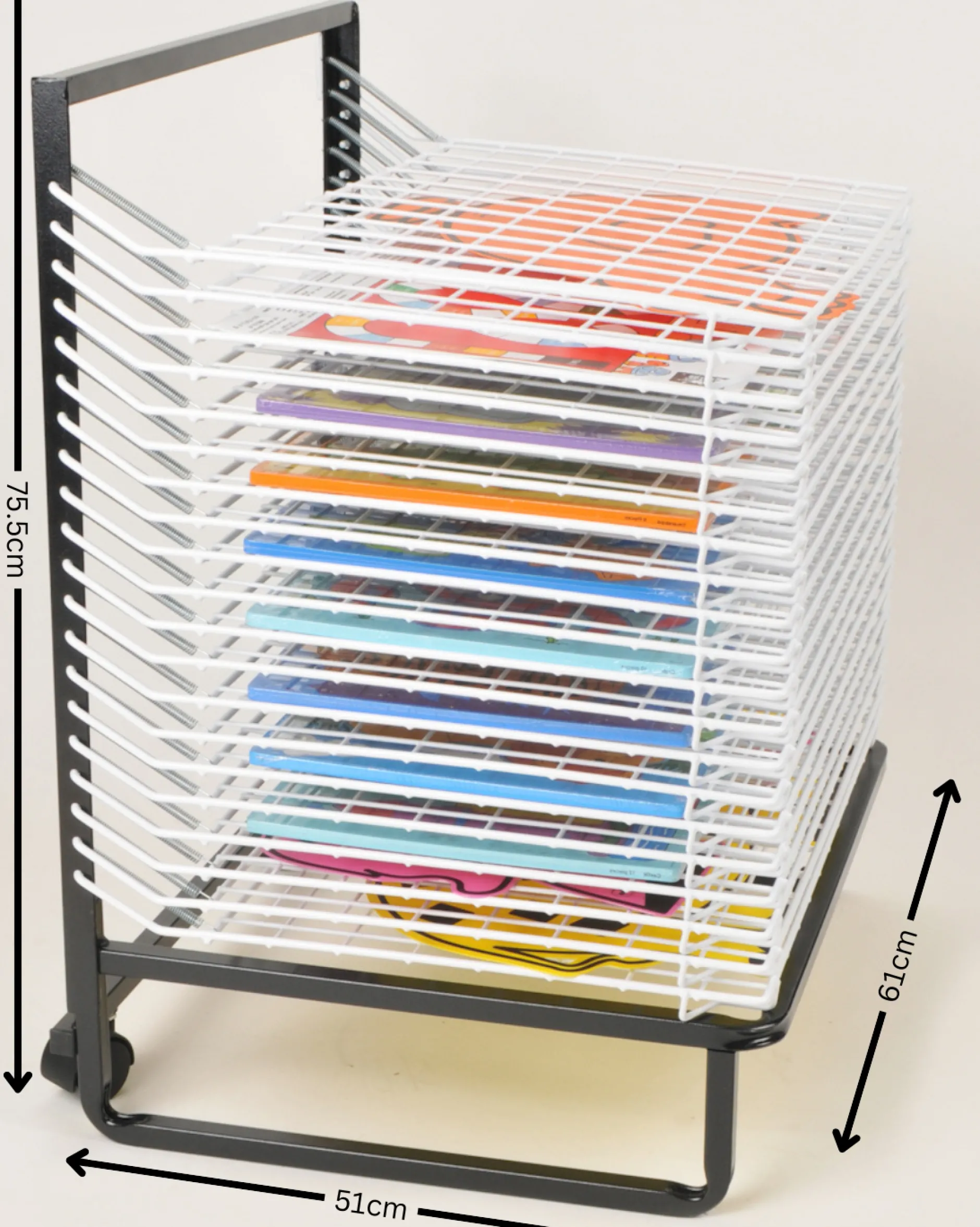 shelf_spring_loaded_floo_3.webp Educational Toys 20 Shelf Spring Loaded Floor Art Drying Rack