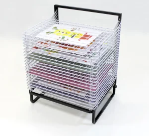 Educational Toys 20 Shelf Spring Loaded Floor Art Drying Rack