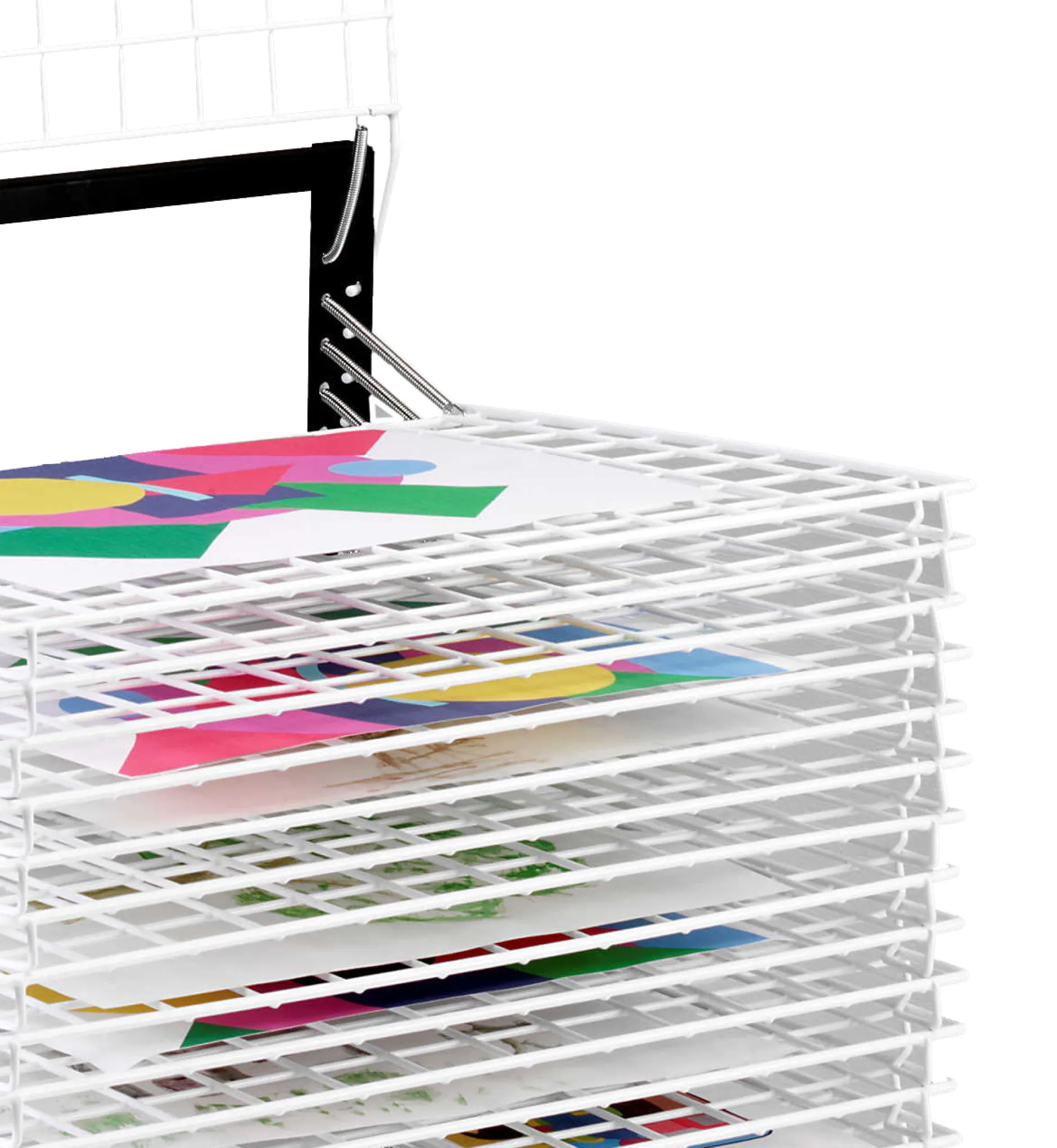 shelf_spring_loaded_floo_8.webp Educational Toys 20 Shelf Spring Loaded Floor Art Drying Rack
