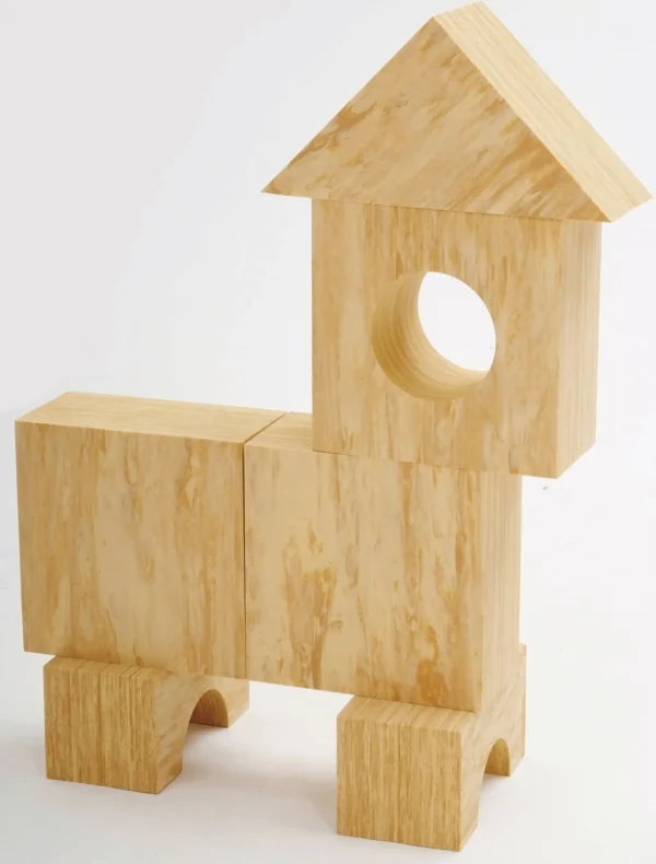 Weplay Softwood Effects Blocks 8cm Thick - Set Of 56