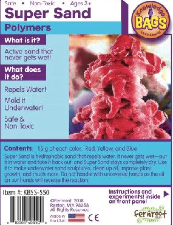 Educational Toys Super Sand, Red, Yellow Blue