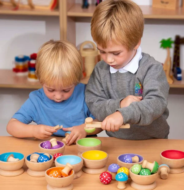 PRIME Toadstool Wooden Sorting Set - Reduced To Clear!
