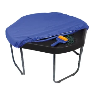 Educational Toys Tuff Tray (100cm), Stand and Water Resistant Cover - Black Tray, Grey Stand, Blue Cover