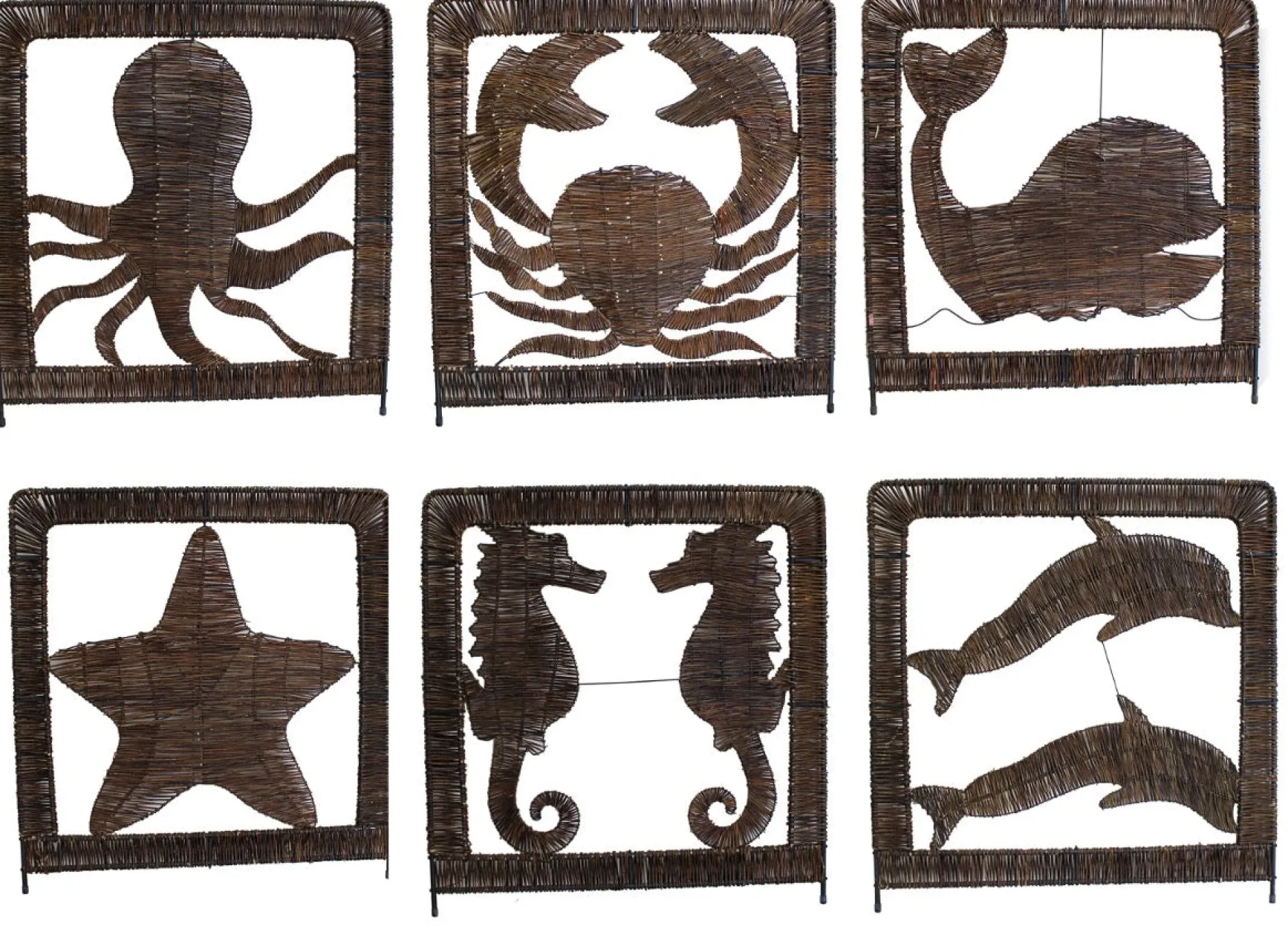 wicker_panels_sea_creatur_7.webp Educational Toys WICKER PANELS SEA CREATURES SET OF 6 - REDUCED TO CLEAR!