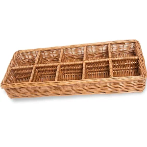 Educational Toys Wicker Sectional Basket - 10 Sections