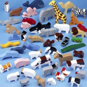 Educational Toys Wooden Animal Play Set - 48 Piece
