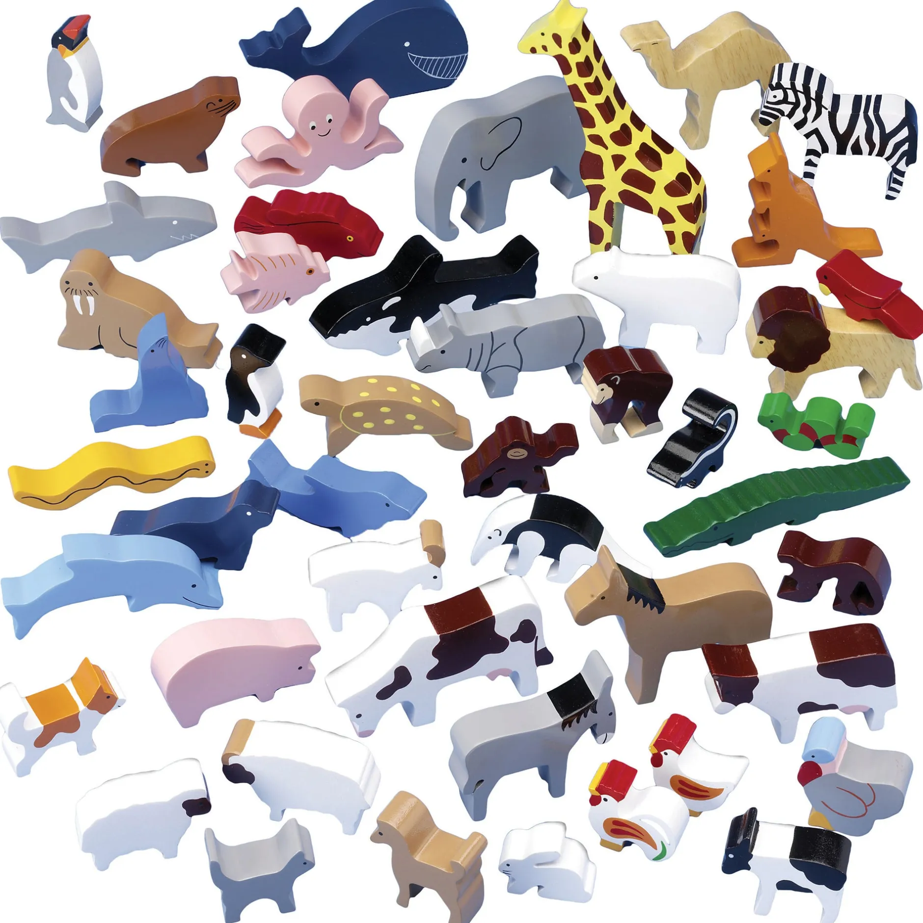 wooden_animal_play_set____1.webp Educational Toys Wooden Animal Play Set - 48 Piece