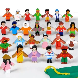 Sri Toys Wooden Children Of The World and Storage Bag