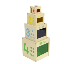 Educational Toys Wooden Colour Discovery Stacking Cubes