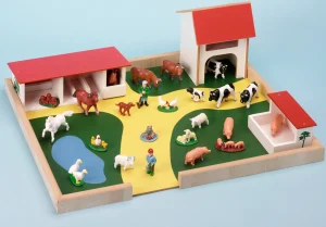 Educational Toys Wooden Farmyard (Animals not Included)