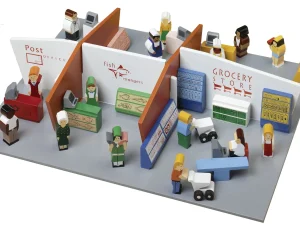 Educational Toys Wooden Shopping Centre Play Set