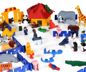 Educational Toys Wooden Zoo Play Set