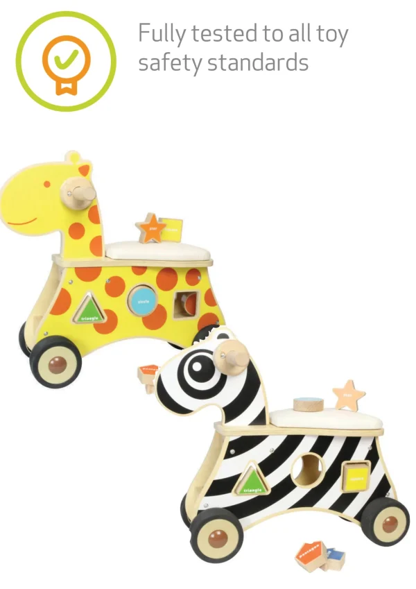 Cicada Ride-on Shape Sorter Zebra