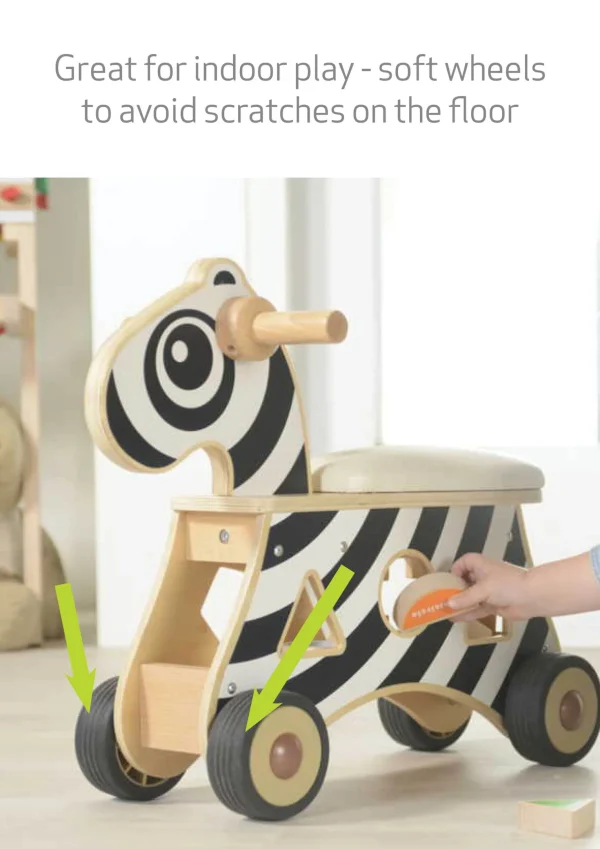 Cicada Ride-on Shape Sorter Zebra