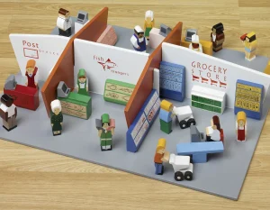 Educational Toys Wooden Shopping Centre Play Set